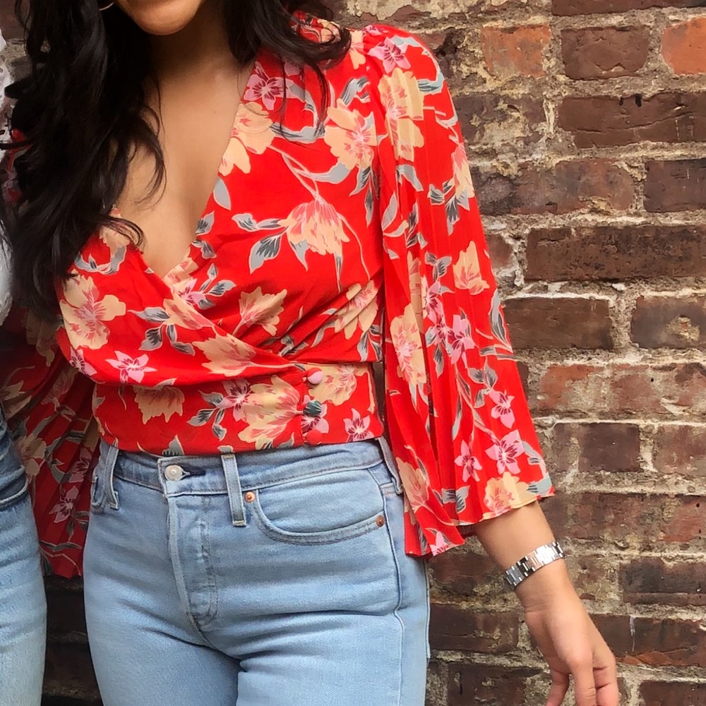 ASTR Red Blouse